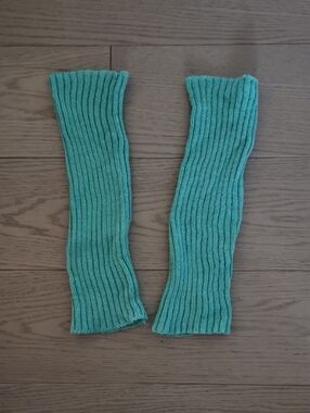 Mint Green Knit Leg Warmers